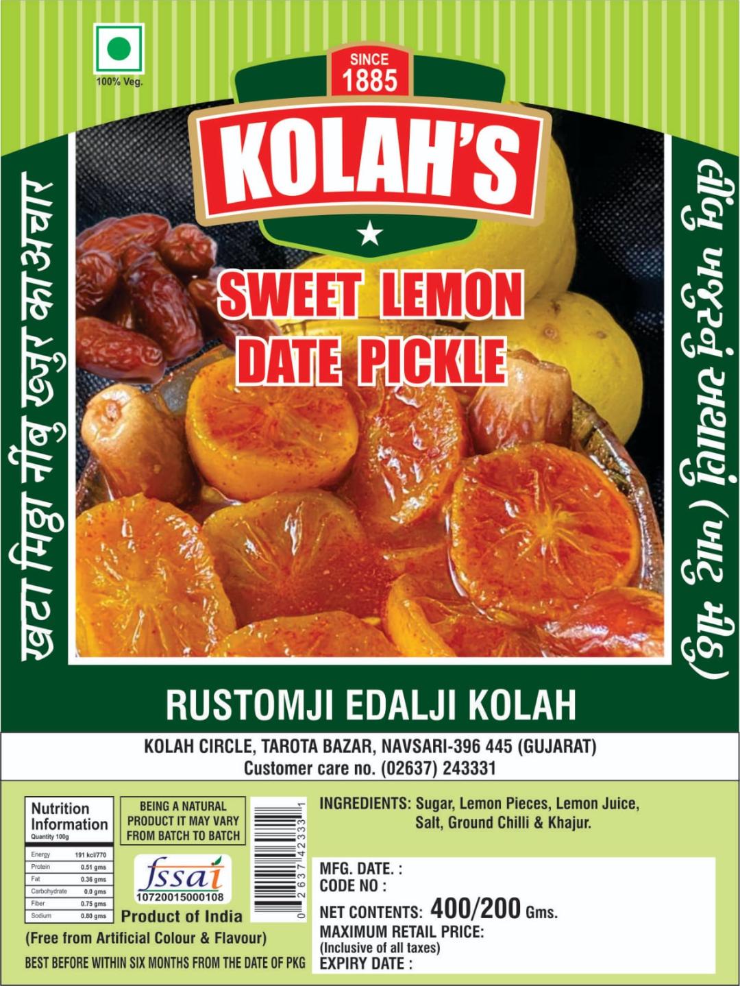 Sweet Lemon Pickle